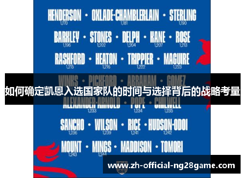 如何确定凯恩入选国家队的时间与选择背后的战略考量